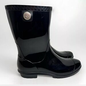 UGG SIENNA BLACK WATERPROOF RAIN BOOT Woman’s US 10